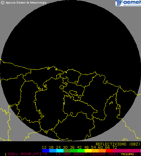 Radar de lluvia AEMET